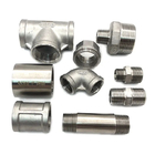 Class 150 BSP NPT 1/4" 1/2" Stainless Steel Fitting Female Threaded Plumbing Materials Pipe Fitting Nipple Elbow Tee