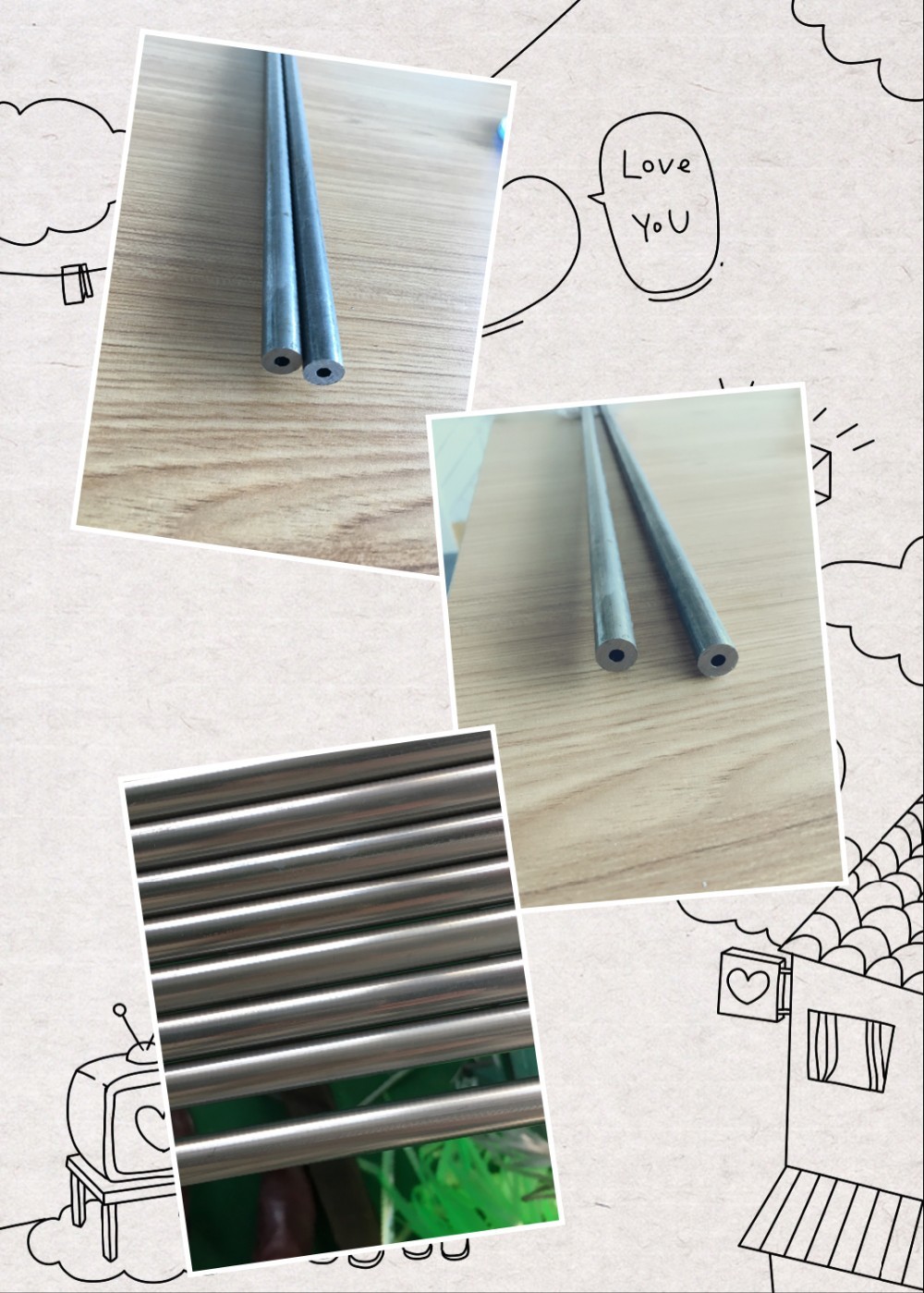 high precision bright surface thick wall seamless tube ID 4.4mm, 5.4mm airgun barrel tube and pipe