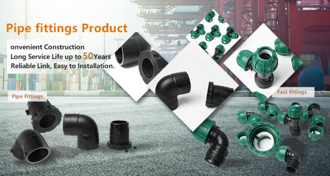 HDPE Düz Konnektör 4 İnç 25mm Alın Kaynak Soket Kaynak Pn16 HDPE Boru Ek Parçaları 4