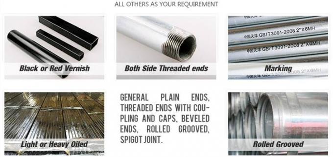 Sıcak Daldırma GI İnşaat İskelesi Yuvarlak Kaynaklı Ön Galvanizli Çelik Boru 7