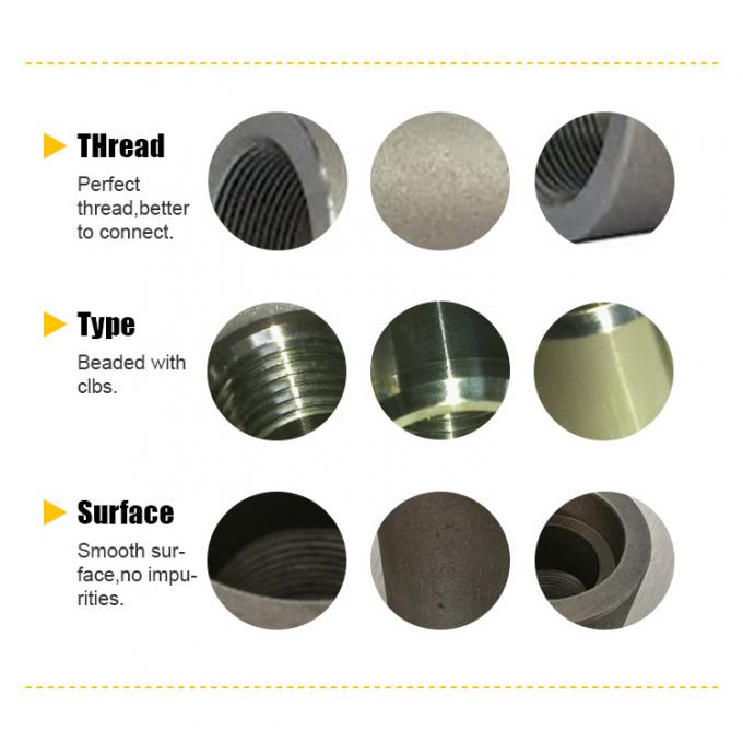 Metal Paslanmaz Çelik SS316 Kalınlaştırılmış Direniş Boru Fittings Filmiş NPT 3000LB NPS 1/2 "-4" SCH160 ASME B16.11Küpleme 3