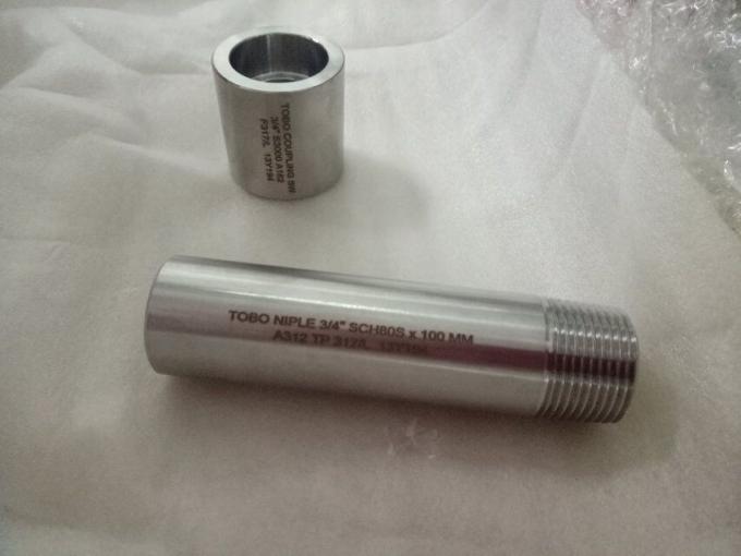 METAL 2205 Alaşımlı çelik 3/4 inç STD 80MM 100MM Uzunluk 3000# 6000# Kalın Fittings Thread Pipe Nipple 0