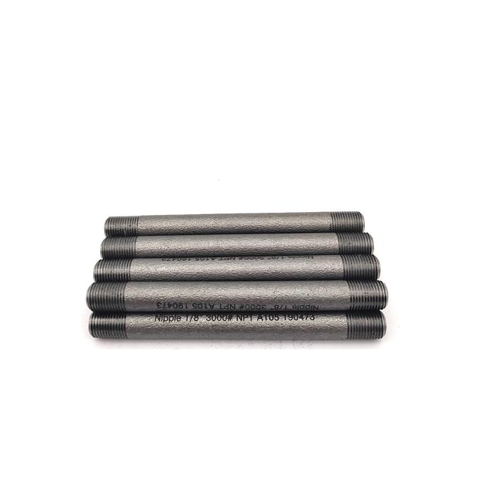 METAL 2205 Alaşımlı çelik 3/4 inç STD 80MM 100MM Uzunluk 3000# 6000# Kalın Fittings Thread Pipe Nipple 2