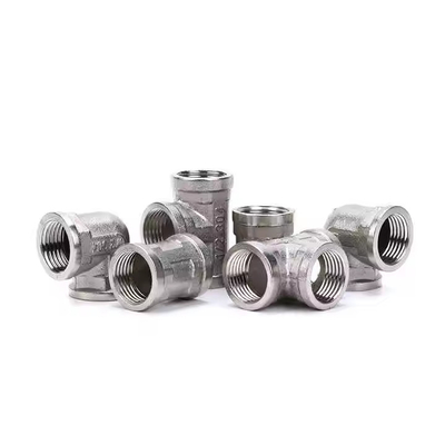 Stainless Steel WP304L WP316L Equal Tee SCH STD Threaded Tee