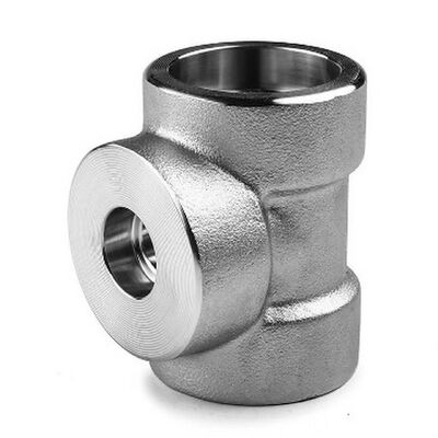 SW Reducing Tee Socket Welding Fitting Forged Pipe Fitting TR TS NPS 1/8"-NPS 4" ASTM A105 ASTM A182 F304/F304L, F316/F316LASTM A182 F11,  F91ASME B16.11