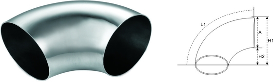 Factory Price Pipe Fitting Butt Weld Stainless Steel Bevel End Long Radius 90 Degree Elbow