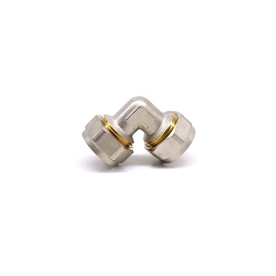 T604 High Quality plated elbow nickel Brass Hardware Screw Pex Pipe copper plumbing Fitting