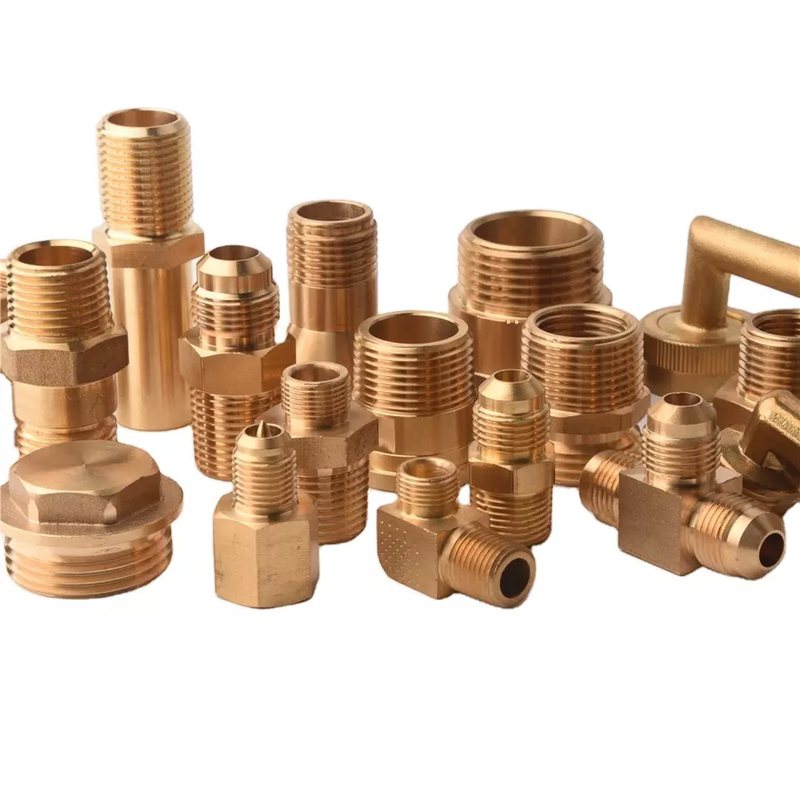 Forged Custom Size CNC Machining Lead Free Brass Connection Joint Pipe Fittings Elbow Tee Adapter Nipple Connector