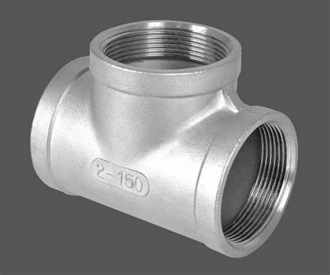 High Pressure Forged Carbon Steel / Stainless Steel Threaded Fittings Tee 3000/6000/9000Lbs