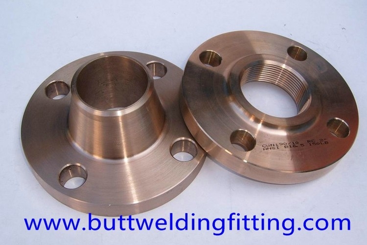 1-1/4'' Copper Nickel 90/10 Forged Steel Welding Neck Flange RF STD 150LB