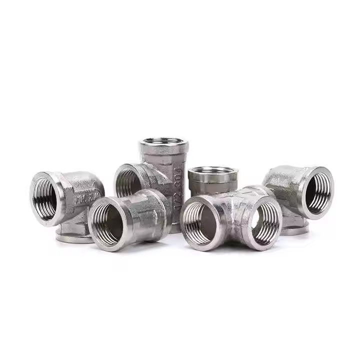 Stainless Steel WP304L WP316L Equal Tee SCH STD Threaded Tee