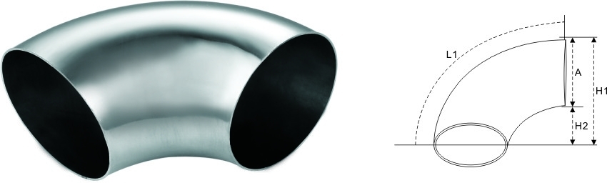 Factory Price Pipe Fitting Butt Weld Stainless Steel Bevel End Long Radius 90 Degree Elbow