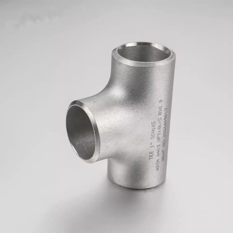 ASME B16.9 Butt Weld Pipe Fitting Duplex Stainless Steel 2205 2507 254SMO Equal Tee