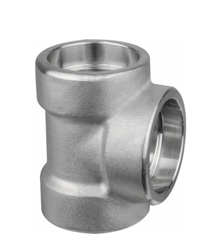 Asme B16.9 Schedule 40 Steel Pipe Fittings Socket Weld Tee Stainless Steel Equal Tee 304/316