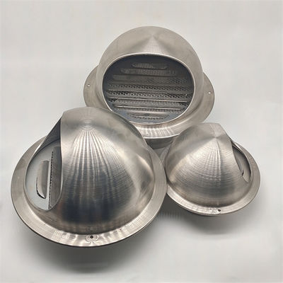 4" Wall Kitchen Stainless Steel Vent Cover Wall Round Vent Exhaust And Pipe Air Vent Cap