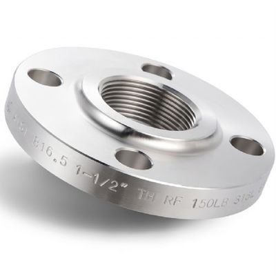 Threaded Flange Forged Steel Flange DN15, DN20, DN25 1/2", 1", 2", 4", 8" PN6, PN10, PNClass 150, Class 300 6, PN25, PN40ASTM A105ASTM A182 F304/F304L, F316/F316LASME B16.5 DIN
