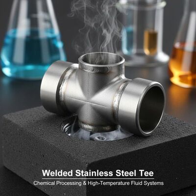 Welded Stainless Steel Tee Fitting with Good Machinability, Excellent Corrosion Resistance, and High Yield Strength for Chemical Processing