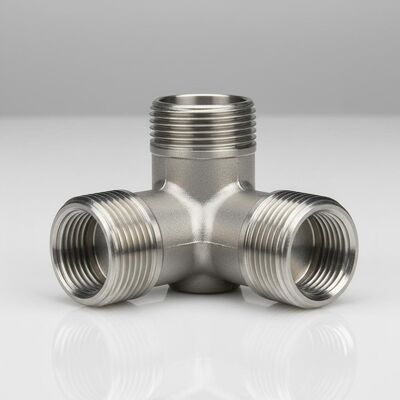 En iyi akış dağılımı için 1000 ° F sıcaklık derecesi ve ipli uçlu 3000 Psi Paslanmaz Çelik Tee