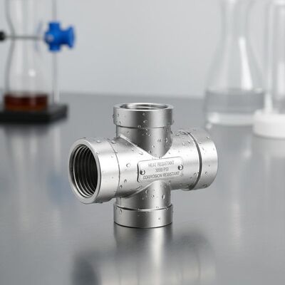 3000 Psi Basınç Derecesi, 1000 ° F Sıcaklık Direnci ve Endüstriyel Borulama için Korozyona Direnciyle Paslanmaz Çelik Tee